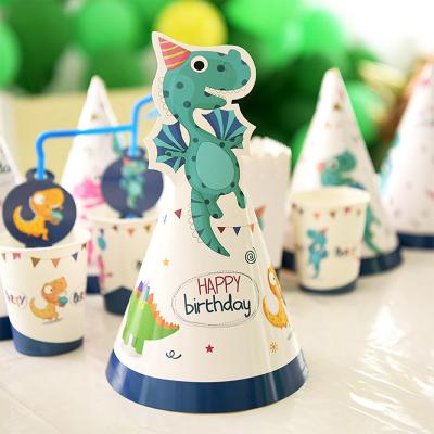 China Custom Eco Friendly Dinosaur Disposable Dinosaur Party Supplies Decorations Set Party Supplies for sale