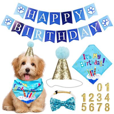 China Festival Decoration Dog Party Paper Supplies Sharing PAWTY Banners Dog Party Pet Birthday Party Decorations for sale