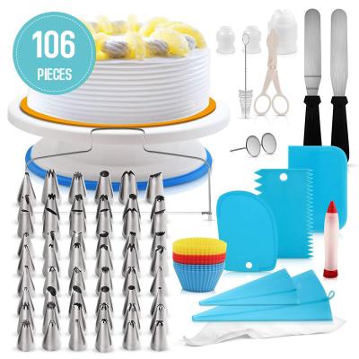 China Amazon Sustainable Success 106 PCS Russian Cake Decorating Supplies Kit Baking Pastry Tools Baking Accessories for sale