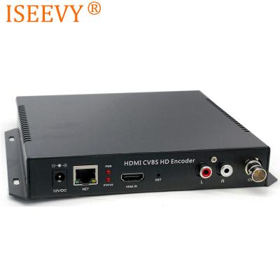 China ISEEVY H.264 CVBS Video Encoder for IPTV Live Stream Broadcast Support RTMP RTSP UDP HTTP and Facebook YouTube WOWZA ISV-HCE4 for sale