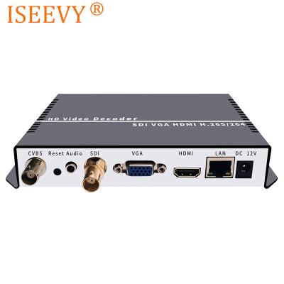 China ISEEVY H.265 H.264 SDI IP Decoder With SDI VGA CVBS Output Support RTMP RTSP RTP UDP HTTP SRT Network Stream Decoding ISV-HVSD5 for sale