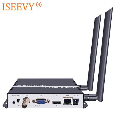 China ISEEVY WiFi H.265 H.264 IP Video Decoder With HD VGA CVBS Output Support RTMP RTSP SRT HTTP UDP Stream Decoding ISV-HVCDW5 for sale