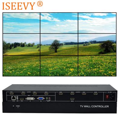 China ISEEVY 9 Channel Mirror Video Wall Controller 3x3 2x4 4x2 TV Wall Processor with RS232 Control for 9 TV Splice for sale