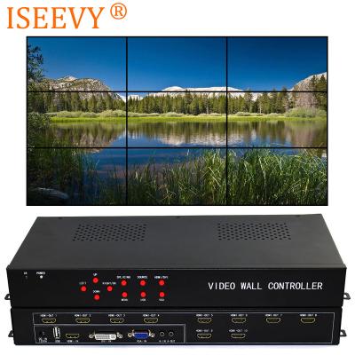 China ISEEVY Mirror Wall Video Controller 2x5 5x2 3x3 HDMI DVI VGA USB Video Processor For 10 TV Splicing Display for sale