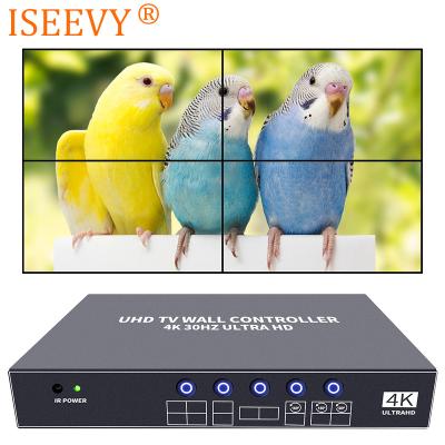 China ISEEVY 4K30 UHD Video Wall Controller 2x2 1x2 2x1 1x3 3x1 1x4 4x1 Support 3840* 2160@30Hz Input For 4 TV Splicing Display ISV-TWC4-4K30 for sale