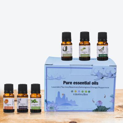 China Orange Lemongrass Rosemary Chamomile Oil Bergamot Vanilla Eucalyptus Aroma Oil Diffuser Tea Tree Essential Oils 10ML Household Diffuser for sale