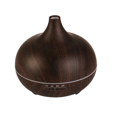 China Make Dry Skin Better 500ml Electric Aromatic Essential Oil Diffuser Ultrasonic Air Humidifier Wooden Grain LED Lamp Household Mist Aroma Diffuser for sale