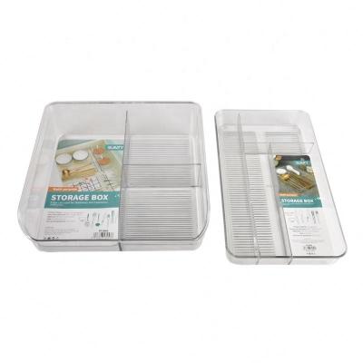 China Folding Transparent Clear Fridge Organizer Storage Box Food Storage Bins For Freezer Fridge Organizer for sale