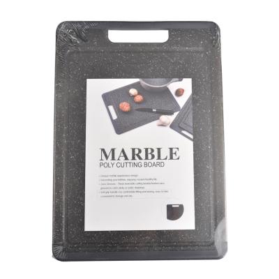 China Sustainable Plastic Kitchen Tableware Square Shape Marble Black Copper Chopper for sale