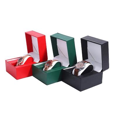 China Handmade Luxury Custom PU Logo Leather Gift Packaging Watch Packaging Boxes for sale