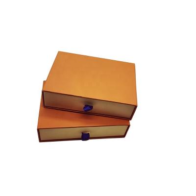 China Recycled Materials Logo Rigid Cardboard Sliding Scarf Luxury Custom Packaging Drawer Gift Box With Ribbon for sale