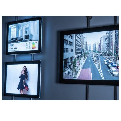 China Advertising A0-A4 LED Exhibition Display Advertising Crystal Light Box Acrylic Picture Frame for sale