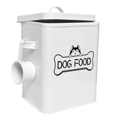 China Automatic Pet Snacks and Food Storage Containers with Spoon-Close Dog Food Containers with Lids, Sealed Dog Snack Storage Jars for sale