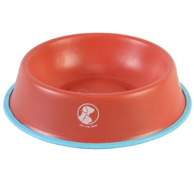 China New Design Colorful Food Grade Sustainable Metal Stainless Steel Maker Custom Animal Pet Food Bowl for sale