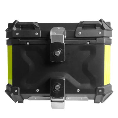 China New Waterproof Black Aluminum Quick Release Lock Motorcycle OHHO Crate Food Delivery Top Box for sale