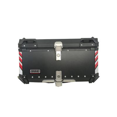 China Waterproof Amazon Sells 65L Best Food Box Aluminum Motorcycle Luggage Box Top Box for sale