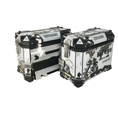 China Aluminum Motorcycle Luggage Box OHHO System Saddlebag Box Motorcycle Side Case Travel Saddle Luggage Boxes for sale