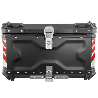 China Motorcycle 80L Large Capacity Motorcycle Rider OHHO Motorcycle Trunk Luggage Case Aluminum Tail Drop Shipping Top Box for sale