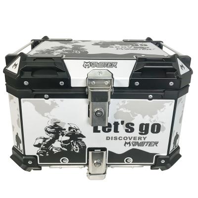 China OHHO 45L New Design Motorcycle Box Motorcycle Waterproof Rear Top Aluminum Box Motorcycle Top Box Aluminum for sale