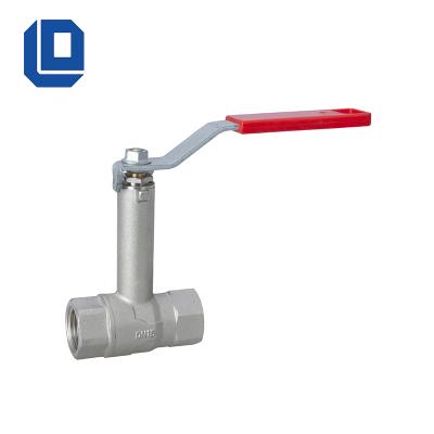 China General Nickel Brass Ball Valve With Long Iron Long Handle Neck for sale