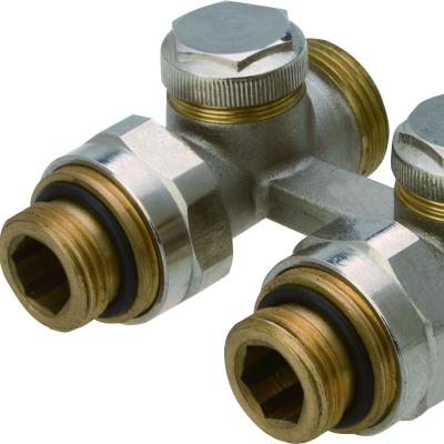 China General H Double Brass Straight Radiator Ball Valve For HVAC Systems for sale