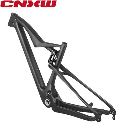 China Carbon Fiber Suspension 29 Full Carbon Frame mtb 29 Travel 100mm Thru Axle BOOST 148mm Carbon MTB Full Suspension Bicycle Frame 29er for sale