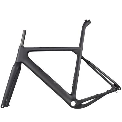 China Road Bikes Full Carbon Fiber Gravel Bike Full Carbon Gravel Bicycle Frame Cyclocross Frames 700x40C 142x12mm S/M/L Road Bike Frameset for sale