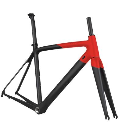 China Road Bikes Carbon Frame BSA Full Carbon Road Bike Frames 700C Racing Fork Seatpost Di2 / Carbon Road Frameset Mechanical Frames for sale