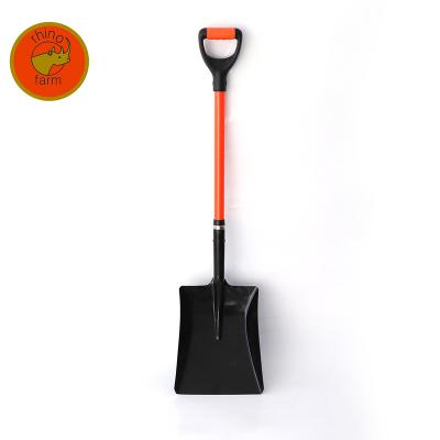 China High Quality Metal Shovel Carbon Steel Head Fiberglass Closed Handle Farm Shovel Shovel and Garden Tool for sale