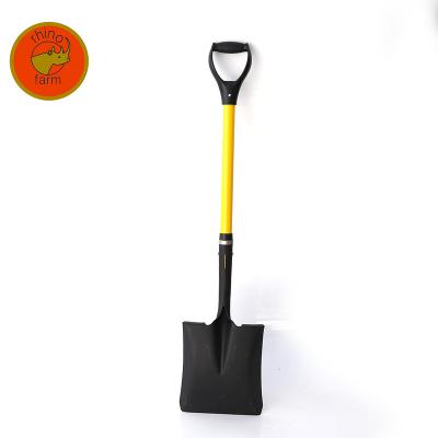 China High Quality Metal Shovel Carbon Steel Head Fiberglass Closed Handle Garden Tool Shovel Farm Shovel and Shovel for sale