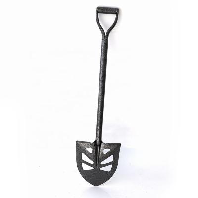 China Metal shovel factory direct sale all metal digging and gardening shovel welding metal round head shovel for sale