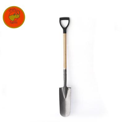 China Shovel Factory Direct Product Agriculture Cultivating Tools With D Handle Plastic Shovel With Wooden Handle for sale