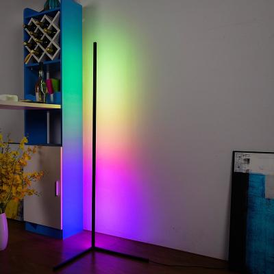 China Modern European Tripod Free Iron Freight Nordic Modern Designer For Living Room RGB Corner Floor Lamp for sale