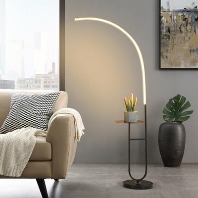 China Standing Lamp With Table LED Floor Lamp Nordic Simple Modern Bedroom Bedside Lamp, Creative Bedroom Study INS Style Personality Floor Lamp for sale