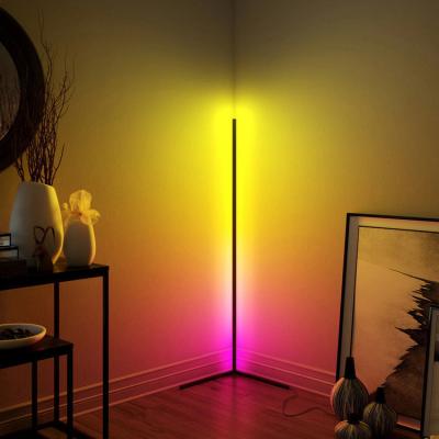 China Modern Nordic Design RGB Designer Tripod Stand For Living Room Standing Floor Corner Modern Led Lamps for sale