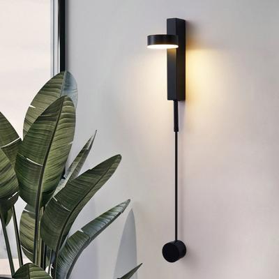 China Creative Nordic Modern Light Luxury Bedroom Living Room Wall Lamp LED Switch Dimming Simple Personality Wall Lamp for sale