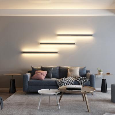 China Easy Wall Atmosphere Background Study Bedroom Living Room Bedroom Wall Lamp Minimalist LED Strip Corner Assembly Wall Lamp for sale