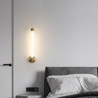 China Nordic Modern Simple Creative Living Room Background Light Luxury Nordic Bedroom Hotel Engineering LED Indoor Wall Lamp for sale