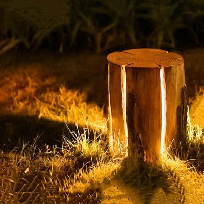 China Outdoor Solar Waterproof Outdoor Waterproof Garden Stump Lamp Tree Stump Simulation Design Landscape Park Lamp Garden Patio Lawn Decorative Lamp for sale