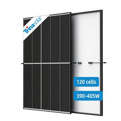 China Trina 390w-405W solar power system foldable bifacial solar panel for complete solar system for sale