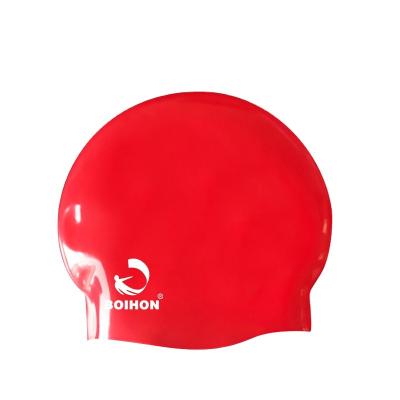 China High Elasticity Quality OEM Custom Order Silicone Sport Caps Vintage Logo Customized High Elasticity Swim Sport Latex Swim Cap Wholesale 55g for sale