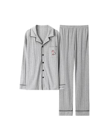 China QUICK DRY Mens Pajamas Set High Quality Mens Pajamas Set Men Long Sleeve Pants 100% Cotton 100% for sale