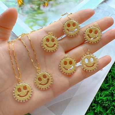 China TRENDY Wholesale Brass Gold Plated Coin Shape Pendant For Necklace Making for sale