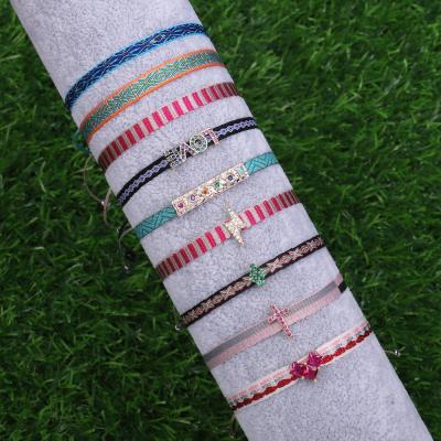 China Hot Selling FASHIONABLE Miyuki Cloth Bracelet CZ Charm Bracelet Beads Handmade Words Bracelet For Women for sale