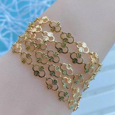 China New Style Brass FASHIONABLE Classic Gold Plated Link Chain Bracelet For Gift for sale