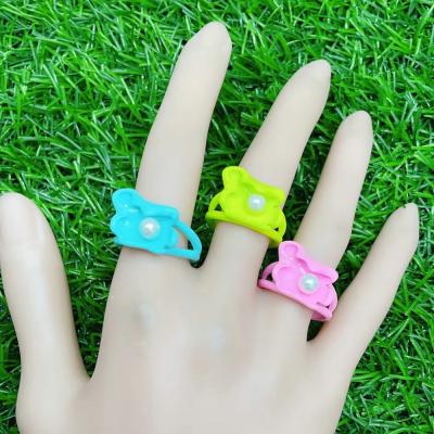 China New Trendy Fashion Moran Pearl Enamel Rings Adjustable Gold Plated Colorful Enamel Rings Jewelry Women for sale