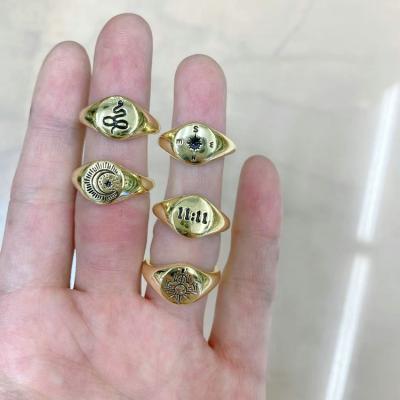 China Fashionable Elegant Various Styles Adjustable Gold Plated Brass Rings For Women Gift for sale