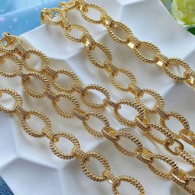 China Brass Gold Plated Brass Curb Chain Chain, Brass Rolo Soldered Chains, Brass Cable Chain Copper for sale