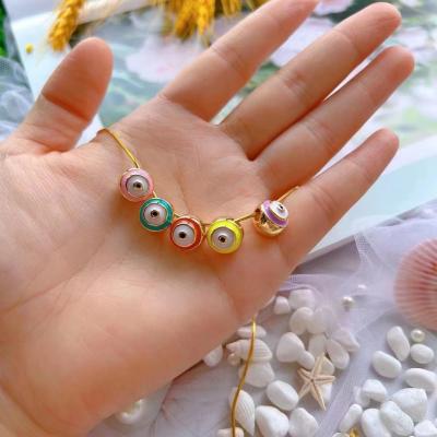 China TRENDY Brass Gold Plated Enamel Multicolor Bead For Jewelry Making for sale