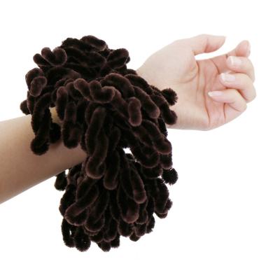 China Other High Quality Malaysian Black Hijab Beautiful Black Tie Band Fashion Big Hair Scrunchies For Muslim Women for sale